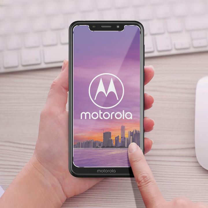 Actual product image Avizar Crystal clear film, glass screen protector (2 Piece, Motorola One)