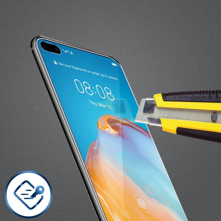 Actual product image Avizar Crystal clear film, glass screen protector (2 Piece, Huawei P40)