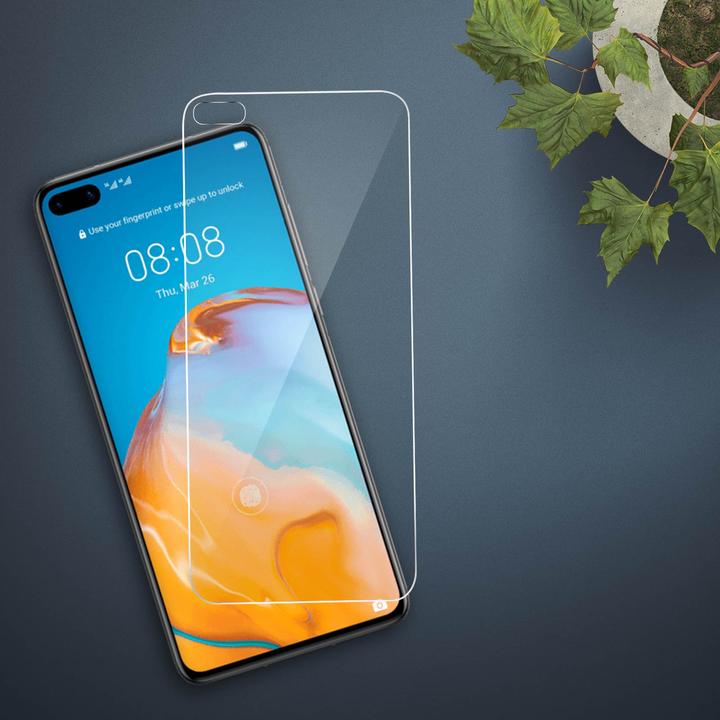 Actual product image Avizar Crystal clear film, glass screen protector (2 Piece, Huawei P40)