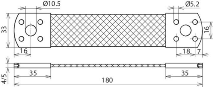 Produktbild Dehn Söhne Überbrückungsband 377 015 Al 50mmq L180mm Zubehör für Erdung und Blitzschutz 401336409269 (18 cm)