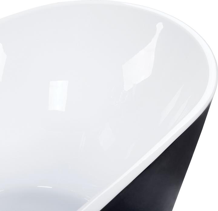 Actual product image Beliani Bathtub freestanding black oval 150 x 75 cm ANTIGUA (180 l, 75 cm, 150 cm)