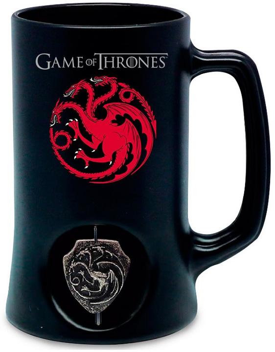 Actual product image NoName GAME OF THRONES - Beer Stein - Targaryen 3D Rotating Emblem - Black