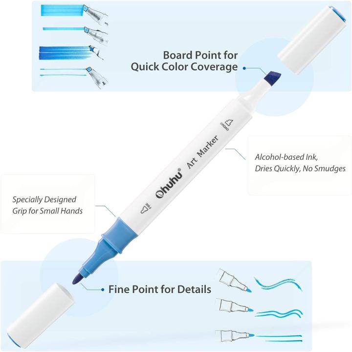Productafbeelding Ohuhu Kunststift (Veelkleurig, 48 x)
