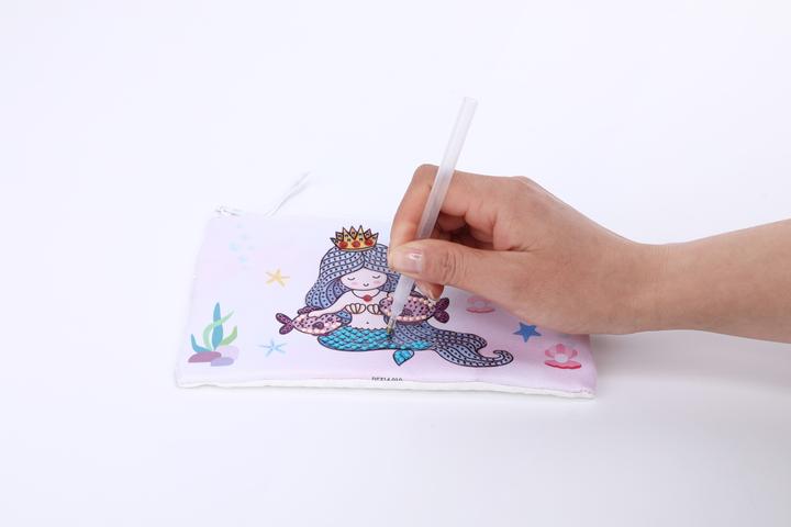 Actual product image Diamond Dotz DOTZIES® Original Diamond Painting Pencil Case "Mer Princess" 21.5 x 14 cm, DIY creative set with