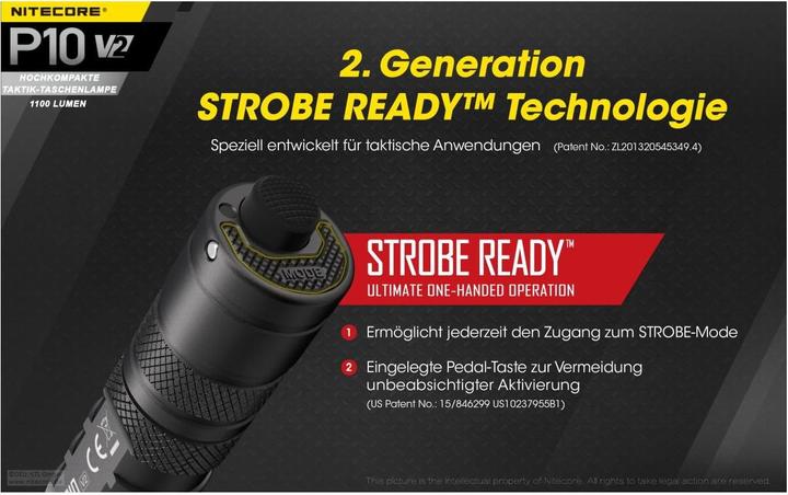 Actual product image Nitecore P10 V2 (14.90 cm, 1100 lm)