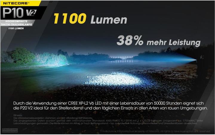 Actual product image Nitecore P10 V2 (14.90 cm, 1100 lm)