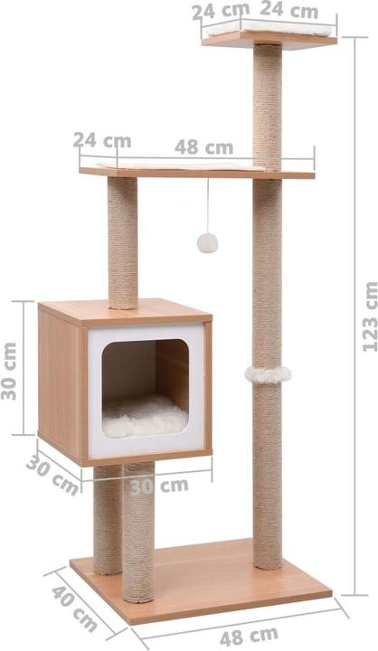Produktbild VidaXL Florianne (123 cm, Braun)