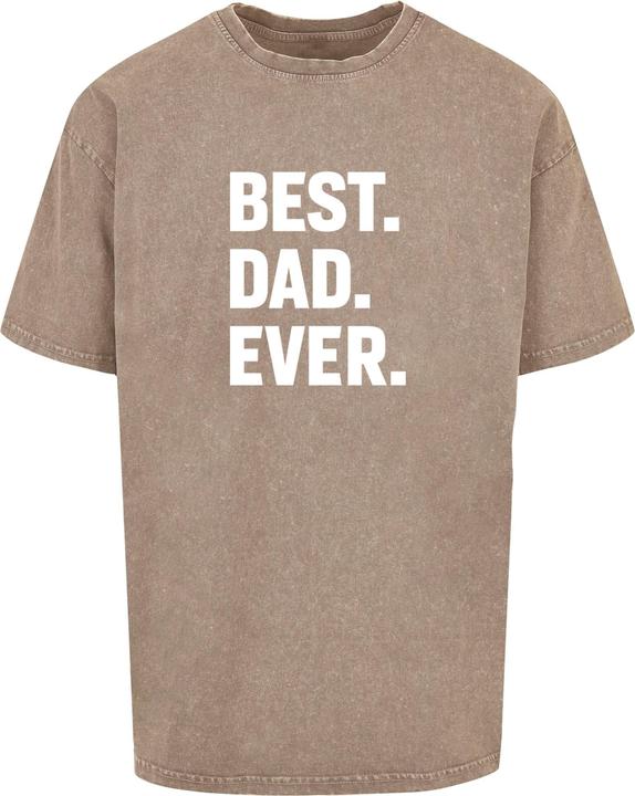 Produktbild Merchcode Fathers Day - Best Dad Ever Acid Washed Heavy Oversized Tee - 112789 (XL)