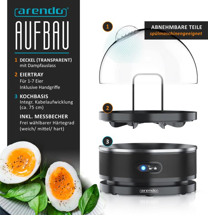 Produktbild Arendo Frühstücksset mit Wasserkocher & Toaster