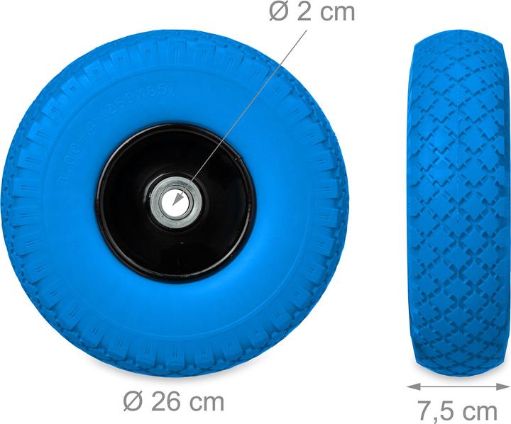 Actual product image Relaxdays 2x wheelbarrow wheel