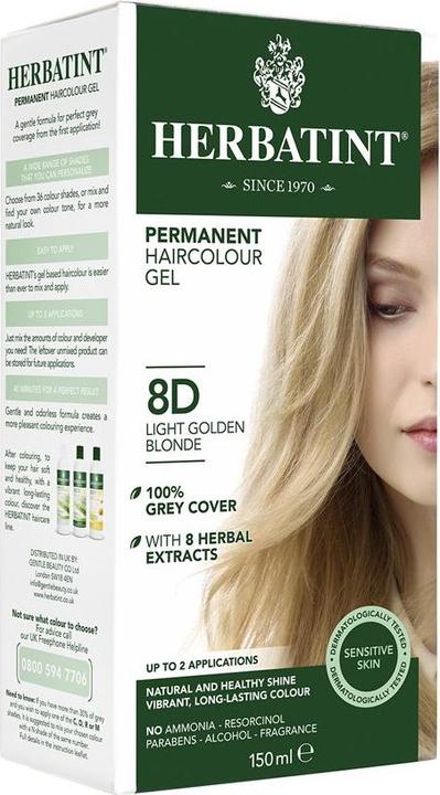 Herbatint Haarfärbegel 8D Helles Goldblond Gel (8D Helles Goldblond)