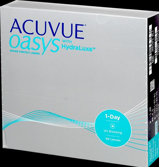 Actual product image Acuvue 1-Day Oasys with Hydraluxe (-12, Daily lens, 90 Piece, Spherical)
