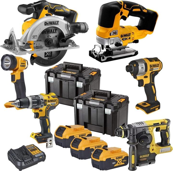 DeWalt 18V DCK690P3T COMBO KIT (DCD796 + DCF887 + DCS565 + DCH273 + DCS334 + DCL040) 3x5 0Ah 2x TST
