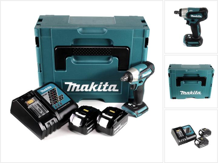 Produktbild Makita DTW 181 RTJ Akku Schlagschrauber 18V 1/2" Brushless + Makpac + 2x Akku 5,0Ah + 1x Ladegerät (Akkubetrieb)