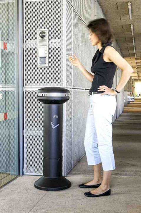 Actual product image Rubbermaid Stand ashtray galvanized steel