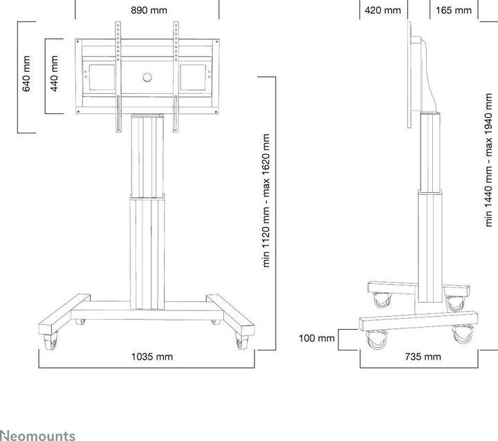 Actual product image Neomounts M2500 (Universal, 100", 150 kg)