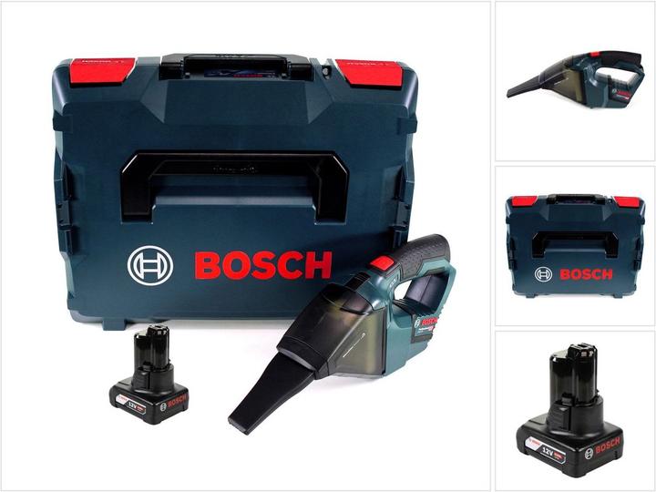 Immagine prodotto Bosch Hausgeräte Bosch GAS 12V Professional Aspiratore a batteria in valigetta L-Boxx + 1x Batteria GBA 12 V 6,0 Ah ​