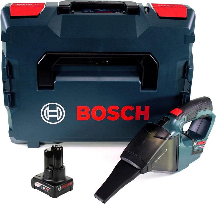 Immagine prodotto Bosch Hausgeräte Bosch GAS 12V Professional Aspiratore a batteria in valigetta L-Boxx + 1x Batteria GBA 12 V 6,0 Ah ​