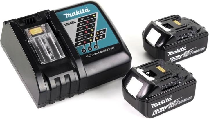 Produktbild Makita DTM 51 RGJX2 Akku Multifunktionswerkzeug 18 V + 2x Akku 6,0 Ah + Ladegerät + 39 tlg. Zubehör