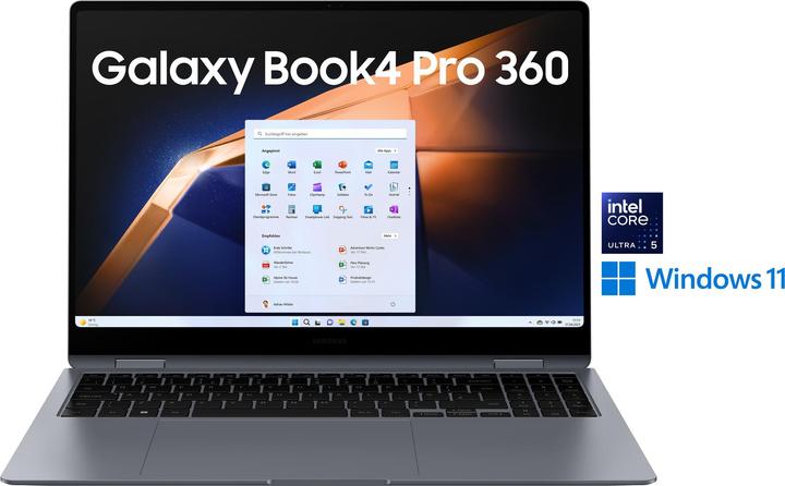 Actual product image Samsung Galaxy Book4 Pro 360 (16", Intel Core Ultra 5 125H, 16 GB, 512 GB, DE)