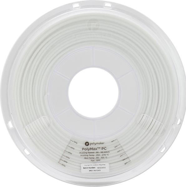 Image du produit Polymaker Filament PCMax™ (PC, 2.85 mm, 750 g, Blanc)