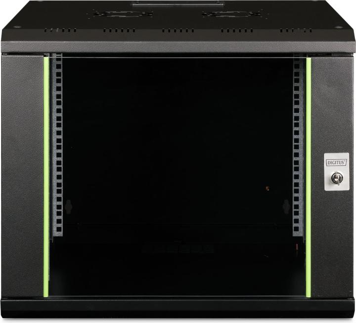 Actual product image Digitus DN-19 09U-6/6-SW Wall cabinet black (9 RU, 19 inch rack)