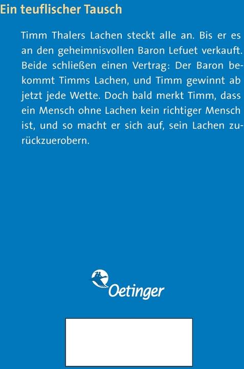 Immagine prodotto Timm Thaler o La risata venduta (Jens Rassmus, Giacomo Krüss, Tedesco)