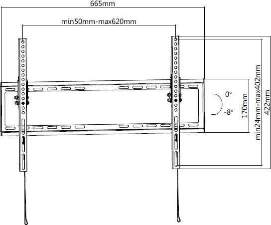 Produktbild equip Wandhalterung Flat Screen 37"-70" Neigung (Wand, 70", 35 kg)