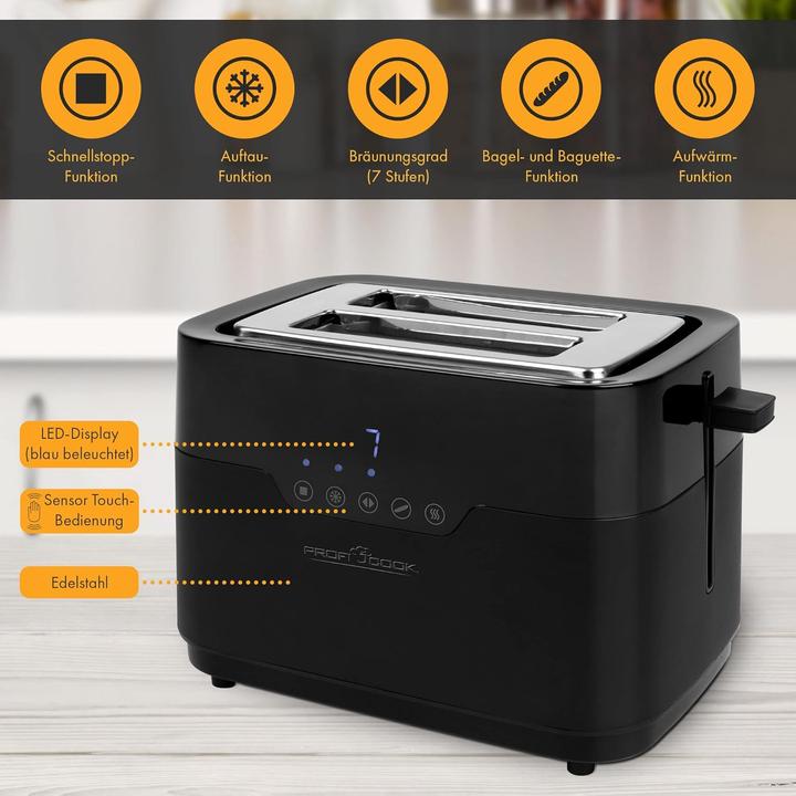 Image du produit Proficook PC-TA 1244 Sensor Touch acier inoxydable-noir