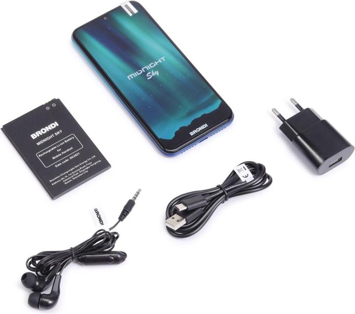 Actual product image Brondi Midnight Sky (16 GB, Midnight Sky, 6", Dual SIM, 8 Mpx, 4G)