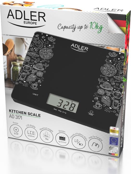 Actual product image Adler AD 3171 Kitchen Scale Rectangle Electronic Kitchen Scale