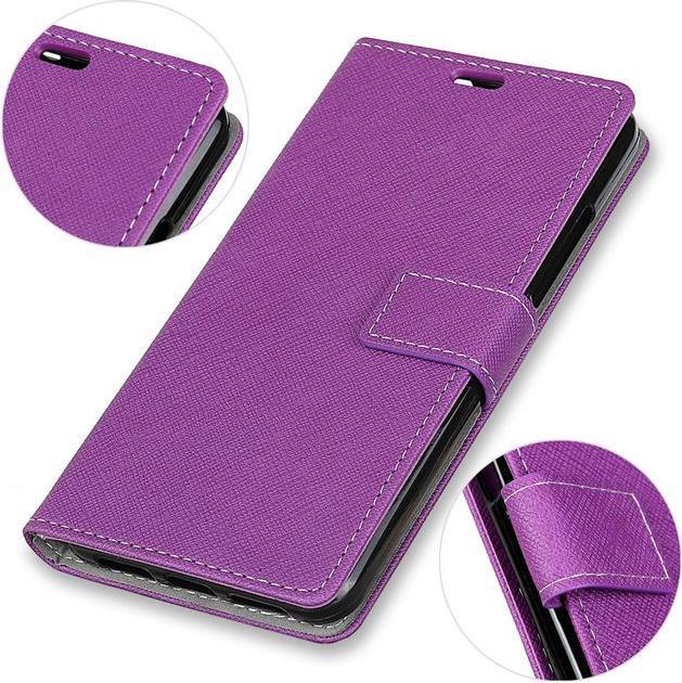Produktbild MU Classic Leder Hülle mit Kreuzmuster (OnePlus 5T)