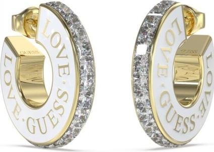 Immagine prodotto Guess Graziosi orecchini placcati in oro con zirconi Love JUBE04083JWYGWHT/U (Acciaio chirurgico)