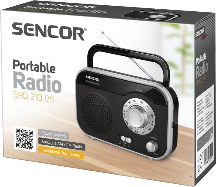 Produktbild Sencor SRD 210 BS Radio Persönlich Analog Metallisch (FM, AM)