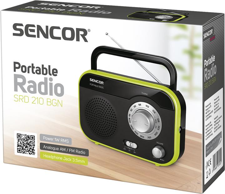 Image du produit Sencor SRD 210 BGN Radio portable analogique (FM, AM)