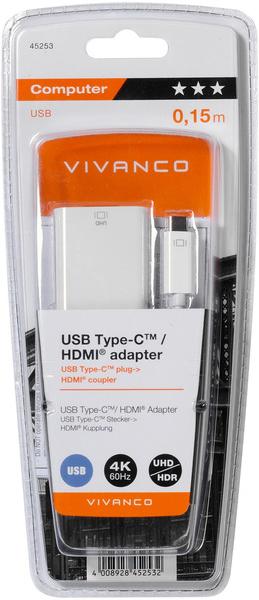 Produktbild Vivanco CA UC HD 1 USB-Grafikadapter Pixel (USB Typ-C, 15 cm)