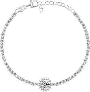 Brilio Silver - Sparkling silver bracelet with zircons BRC76W