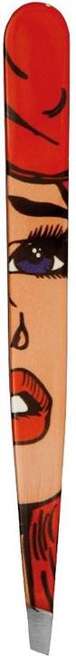 Actual product image Hausmann Pinzette schräg Graffiti rot