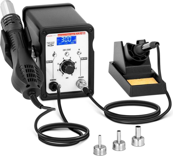 Produktbild Stamos SMD Lötstation Heissluft Lötstation SMD Rework 750 W 500 °C LCD-Display