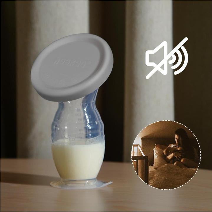 Actual product image Haakaa 100ml Silicone Breast Pump with Suction Base & Silicone Cap