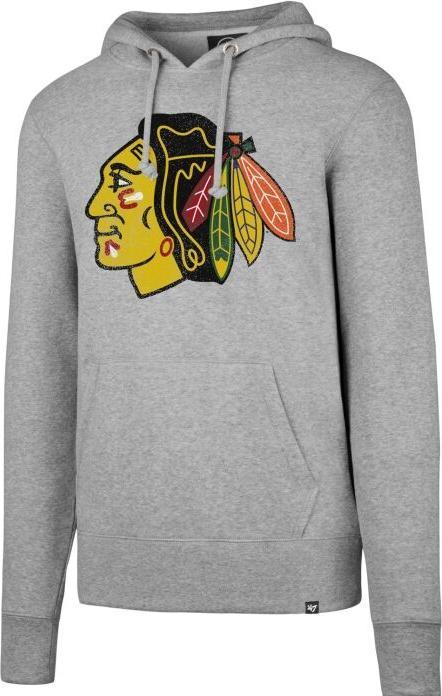 '47 NHL Chicago Blackhawks Knockaround HEADLINE Kapuzenpullover SCHIEFERGRAU L (345933) (L)