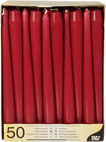 Papstar 17961 Cilindro per candela di cera Bordeaux (e) (50 pz.)