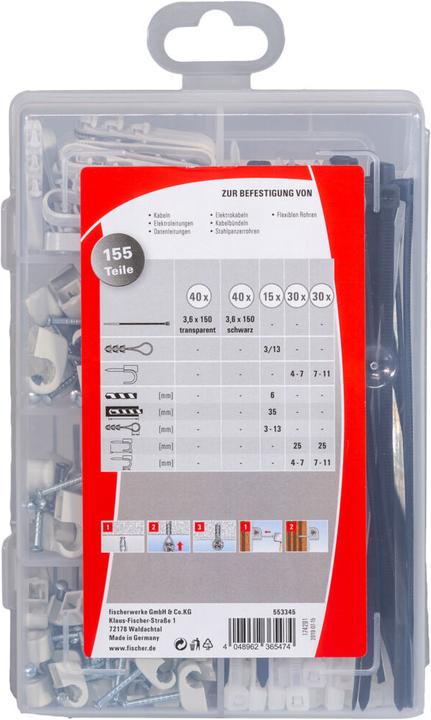 Produktbild Fischer Praktische Helfer Elektro (155) (Kunststoffkabelbinder, 1 Stk.)
