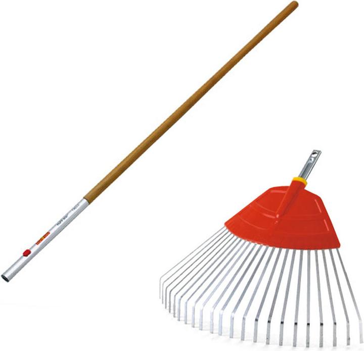 Wolf-Garten 697-00764 Rake leaf rake, stainless steel, wood steel