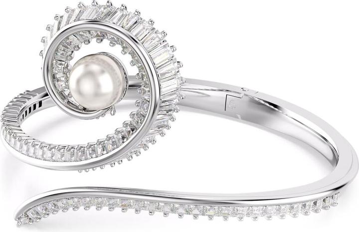 Produktbild Swarovski x Ariana Grande Armreif Kristallperle Baguette Schliff Weiss Rhodiniert (Swarovski Metall)