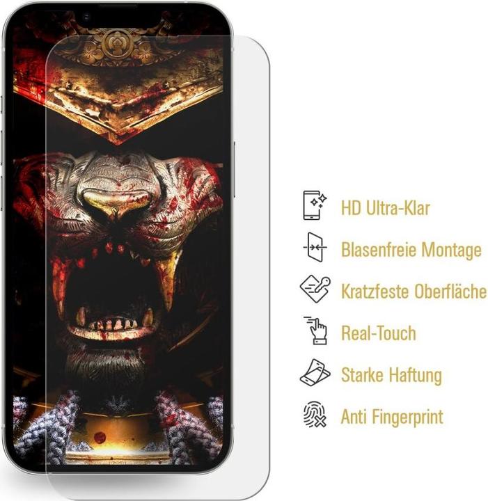 Actual product image Protectorking 4x 9H Panzerglas flexibel HD Klar (4 Piece, Apple iPhone 14 Plus)