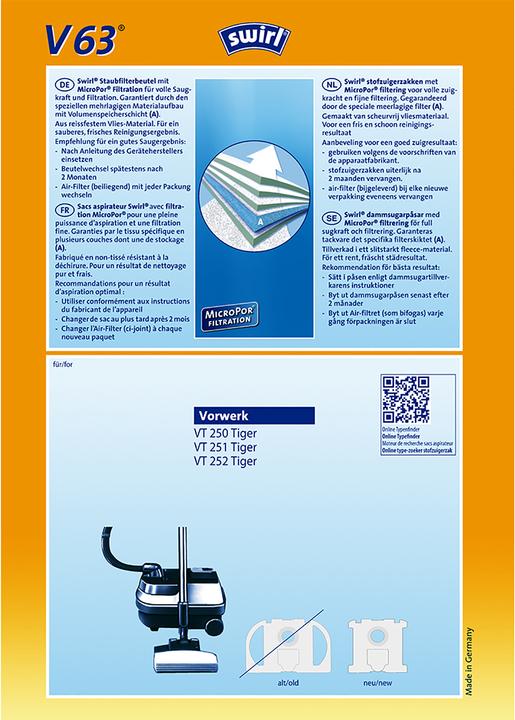 Produktbild Swirl Staubbeutel V63 (4 x)
