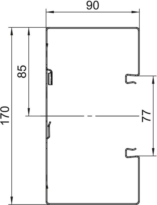 Actual product image OBO Bettermann Vertr device installation trunking o. OT symmetrical GS-S901 (200 cm)