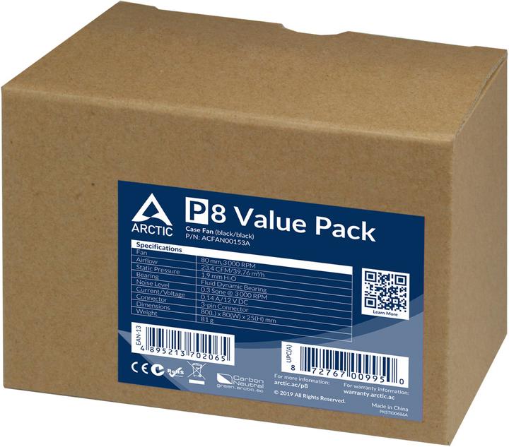 Produktbild Arctic P8 Value Pack (80 mm, 5 x)