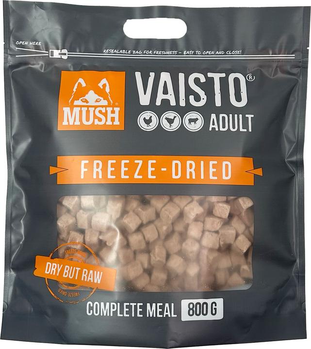 Actual product image Mush Vaisto Grey Freeze dried -chicken-turkey-lamb 800gr - (MUSH79324DK) (Adult, 1 pcs., 800 g)